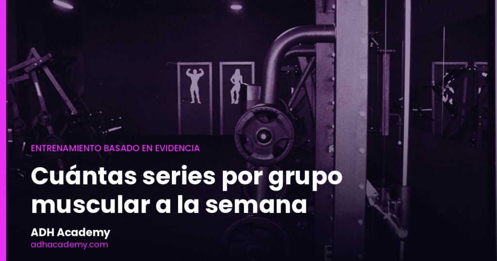 Sala de entrenamiento de ADH Academy — Cuántas series por grupo muscular a la semana